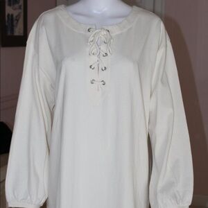 J.crew Women’s Lace-up balloon-sleeve dress size L